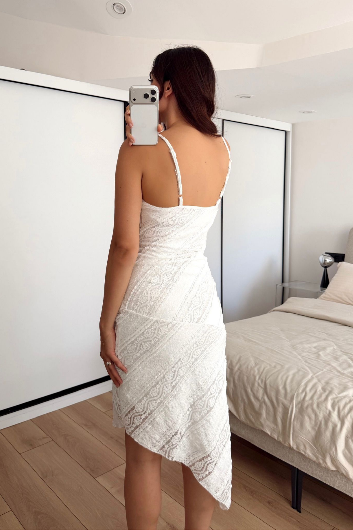 Begüm İp Askılı Midi Elbise 3082