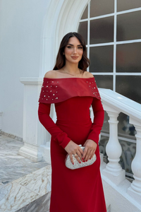 Göğüs Taş İşleme Madonna Yaka Abiye 1149