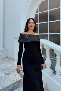 Göğüs Taş İşleme Madonna Yaka Abiye 1149
