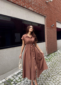Artemis Kemerli Midi Boy Elbise 2365 TABA
