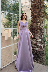 Bilica İp Askı Saten Abiye 582151 LİLA