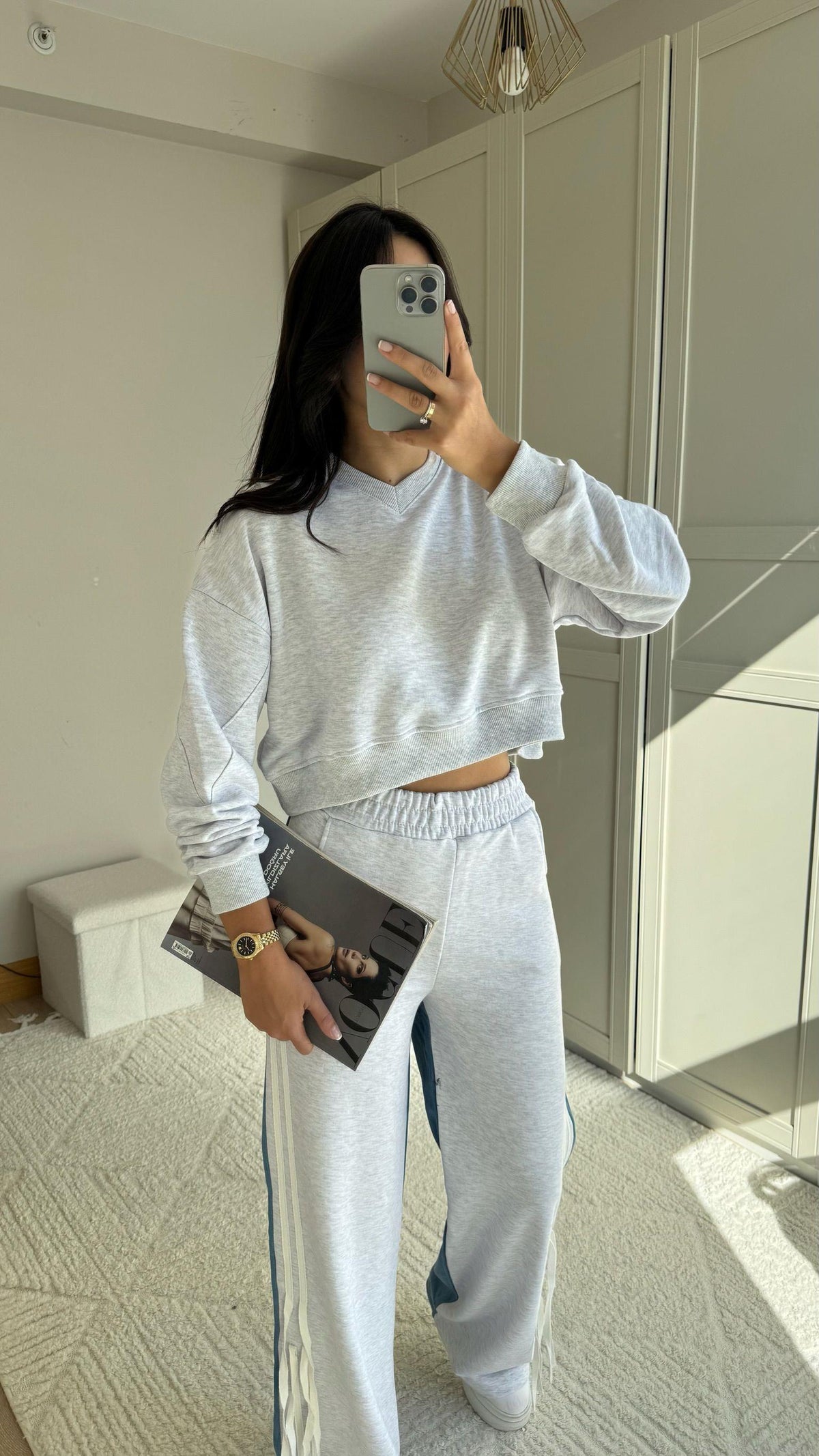 Brooklyn Jean Detay Bağcıklı Takım 2627 GRİ