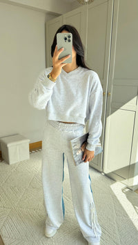 Brooklyn Jean Detay Bağcıklı Takım 2627 GRİ