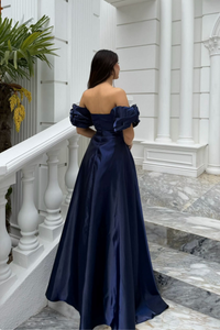 Burçak Balon Kol Prenses Abiye 401 LACİVERT