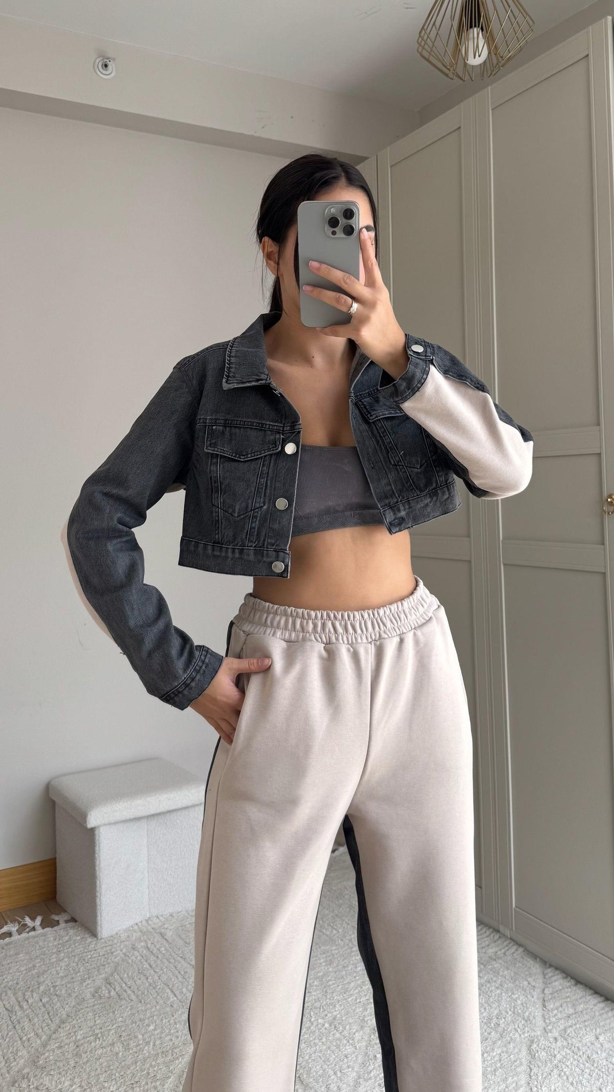 Daisy Jean Ceket Detay Takım 2650 BEJ