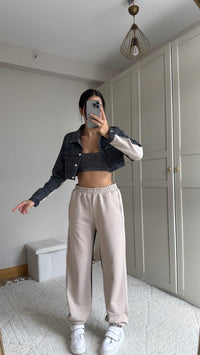Daisy Jean Ceket Detay Takım 2650 BEJ