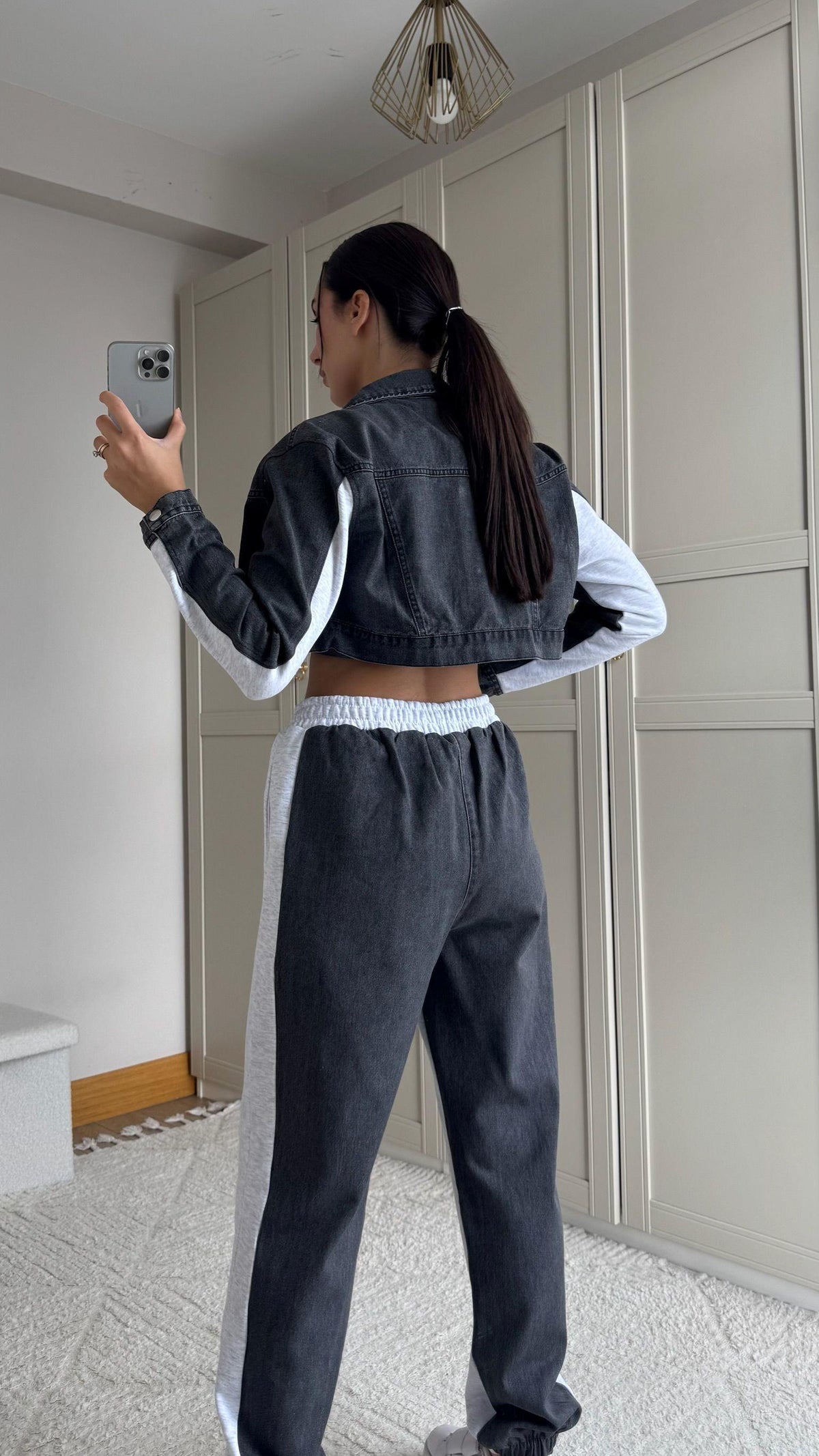 Daisy Jean Ceket Detay Takım 2650 GRİ