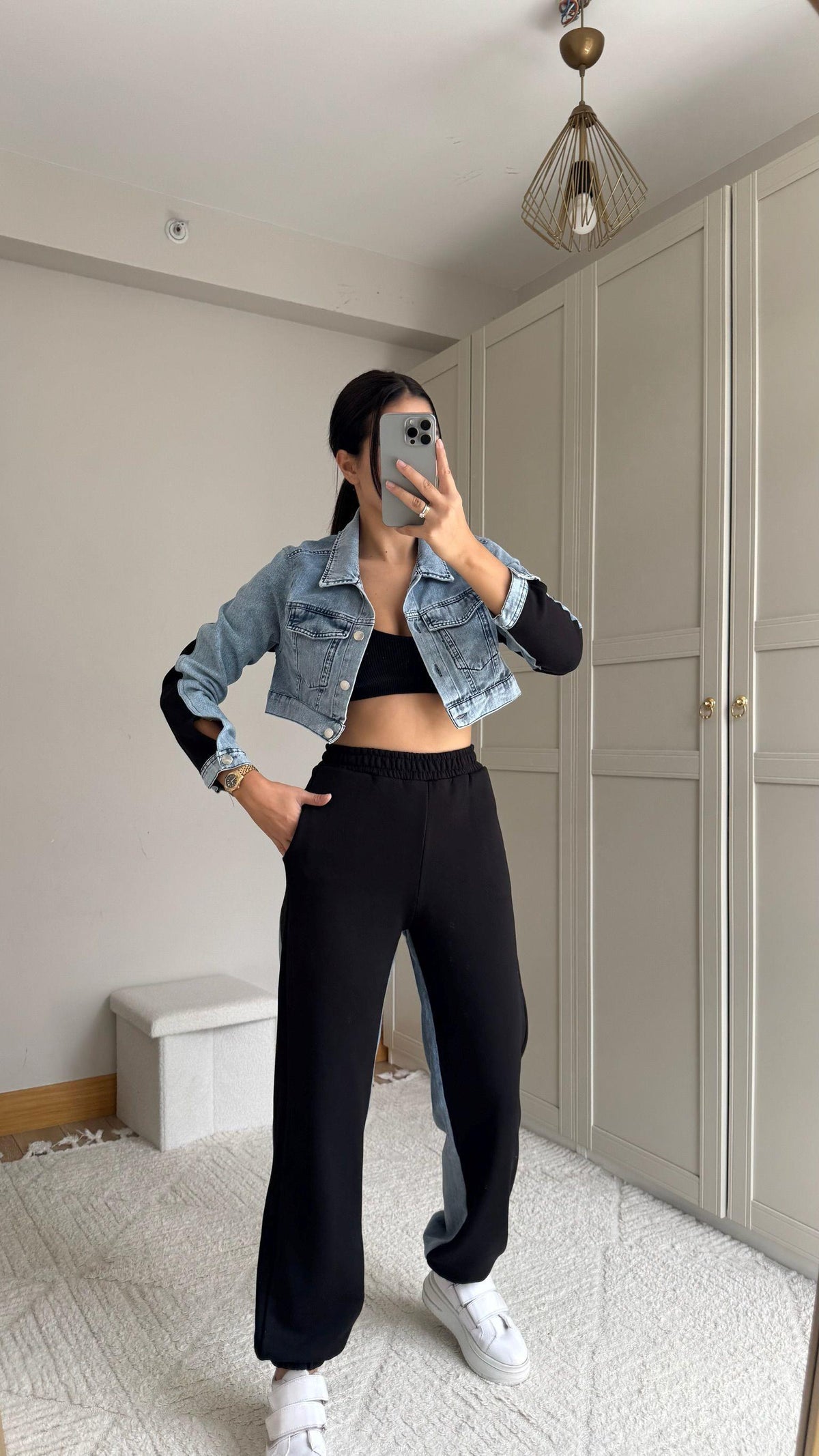 Daisy Jean Ceket Detay Takım 2650 SİYAH
