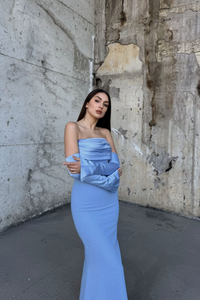 Helen Kol Detay Tasarım Abiye 45616 BEBE MAVİSİ