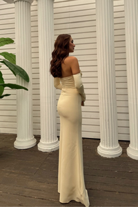 Helen Kol Detay Tasarım Abiye 45616 SARI