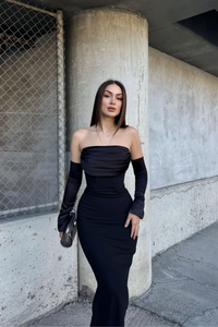 Helen Kol Detay Tasarım Abiye 45616 SİYAH