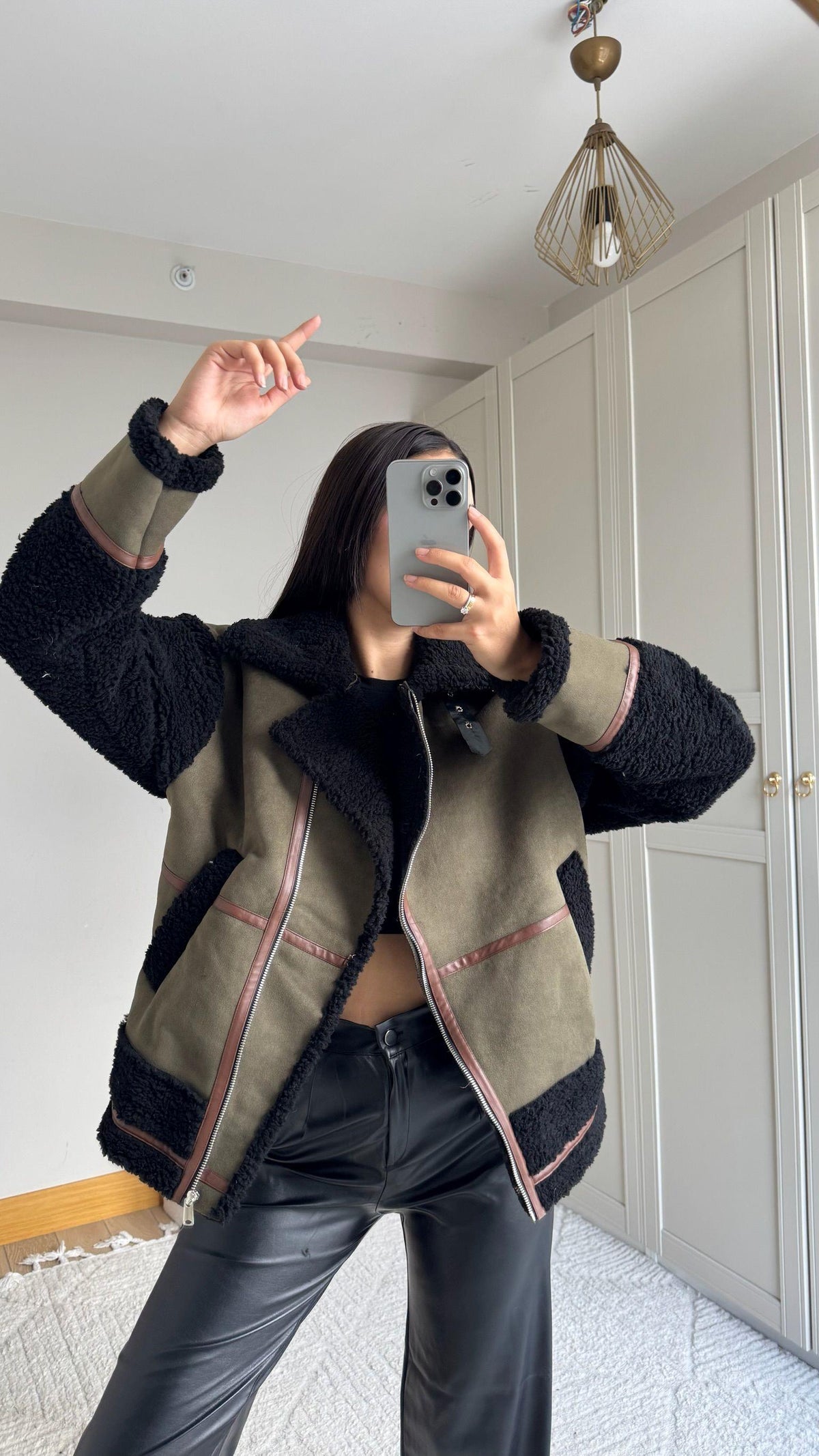 Kevin Oversize Tasarım Kaban 50024 HAKİ