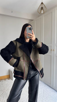 Kevin Oversize Tasarım Kaban 50024 HAKİ