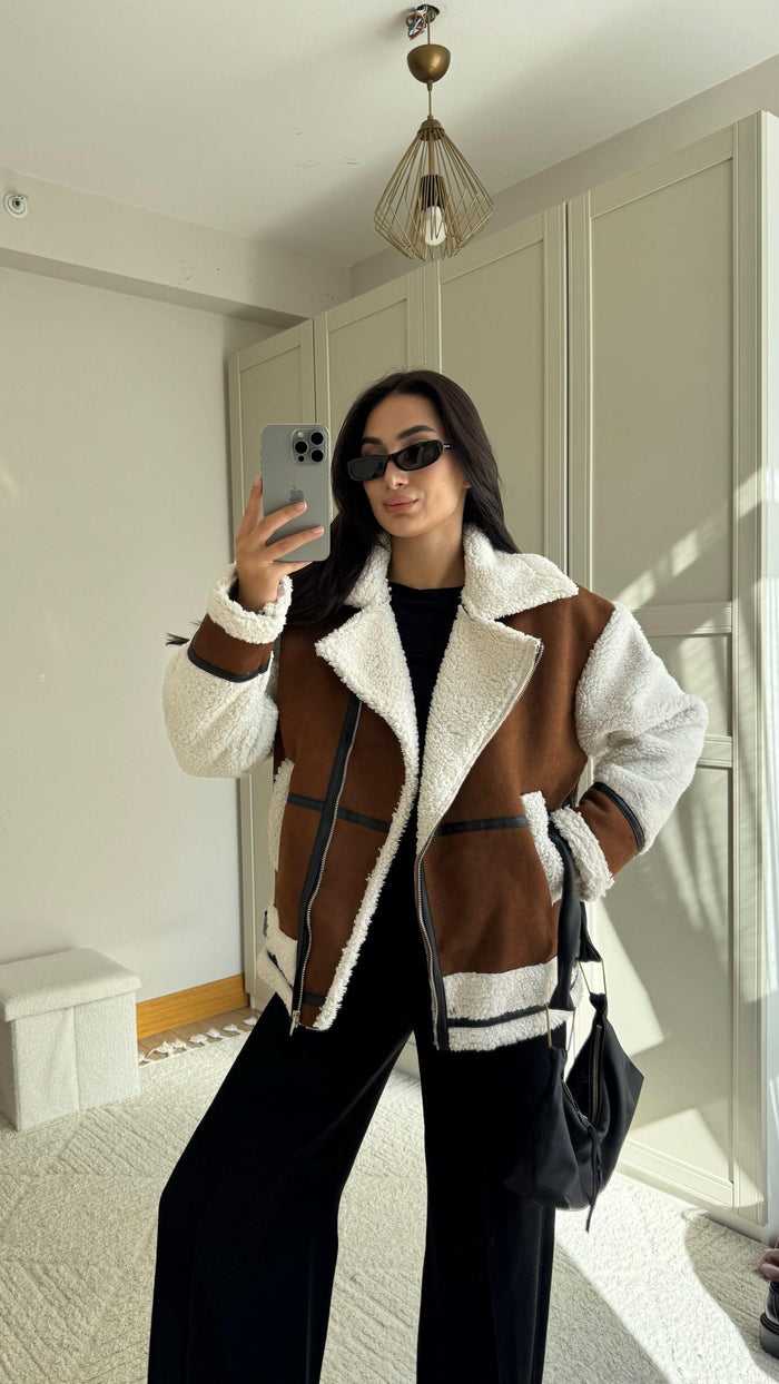 Kevin Oversize Tasarım Kaban 50024 KAHVERENGİ