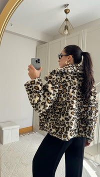 Lena Leopar Desenli Kürk Kaban 3458 LEOPAR