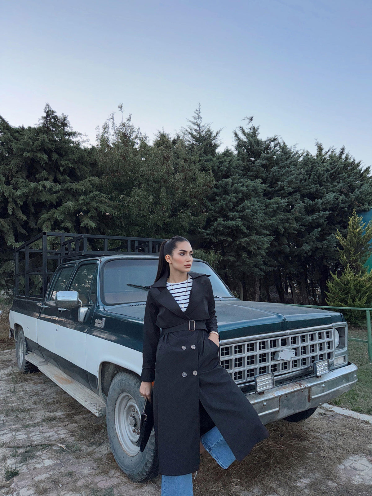 Lola Oversize Kol Detaylı Trençkot 1211 SİYAH