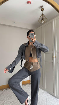 Luke Jean Detay Bağcıklı Takım 2642 ANTRASİT
