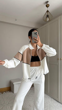 Pearly Fermuarlı İkili Takım 2646 BEYAZ