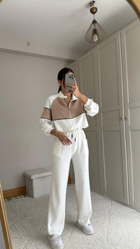Pearly Fermuarlı İkili Takım 2646 BEYAZ