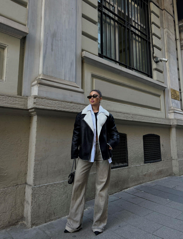 Reina Cep Detay Biker Kaban 3025 SİYAH