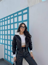 Ribana Detay Crop Kaban 2148 SİYAH