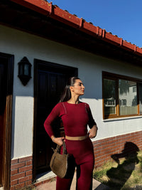Sadie Boncuk Detaylı İkili Takım 3745 BORDO