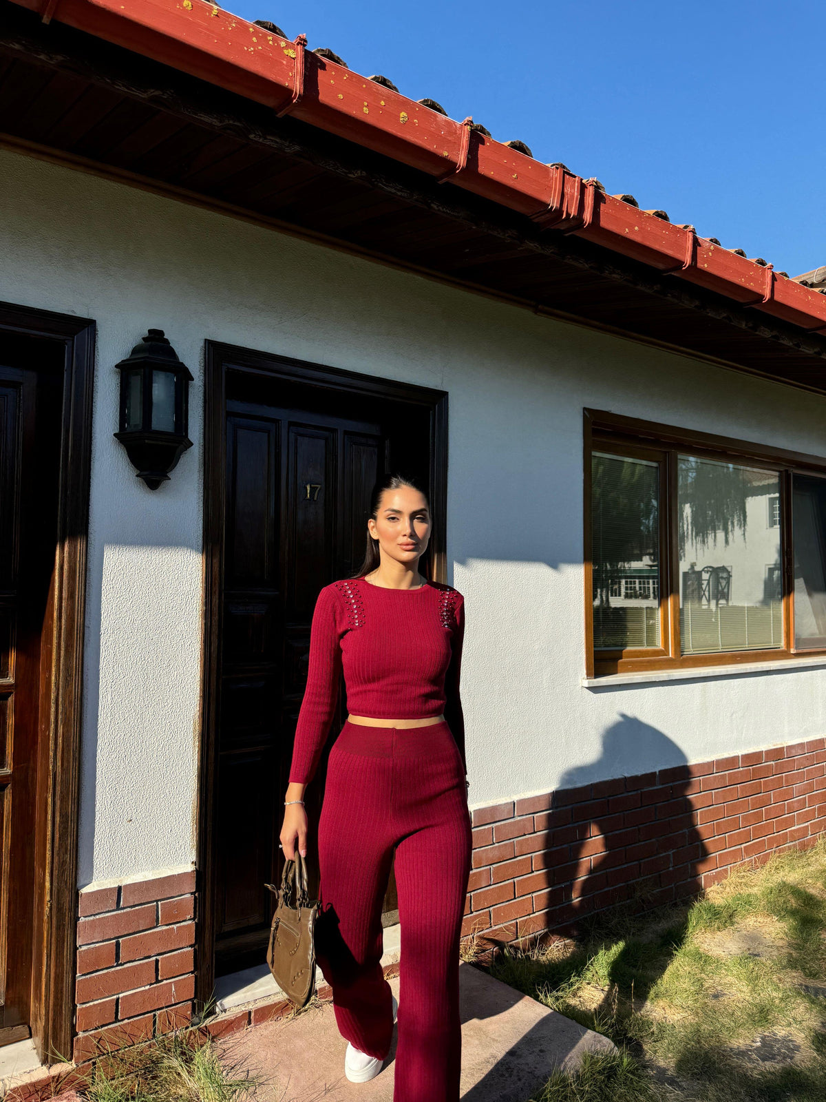Sadie Boncuk Detaylı İkili Takım 3745 BORDO