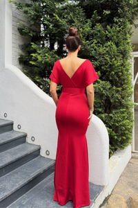 Salis Kemerli Abiye 582099 KIRMIZI