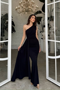 Sedef Kuyruk Detay Abiye 53667 SİYAH