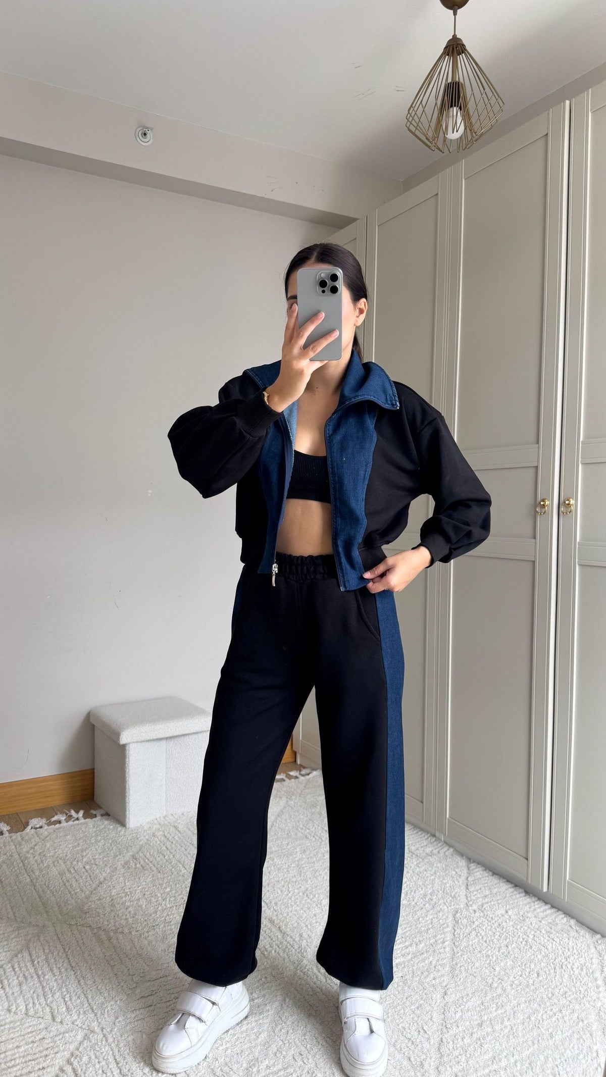 Violet Jean Detay Tasarım Takım 2640 SİYAH