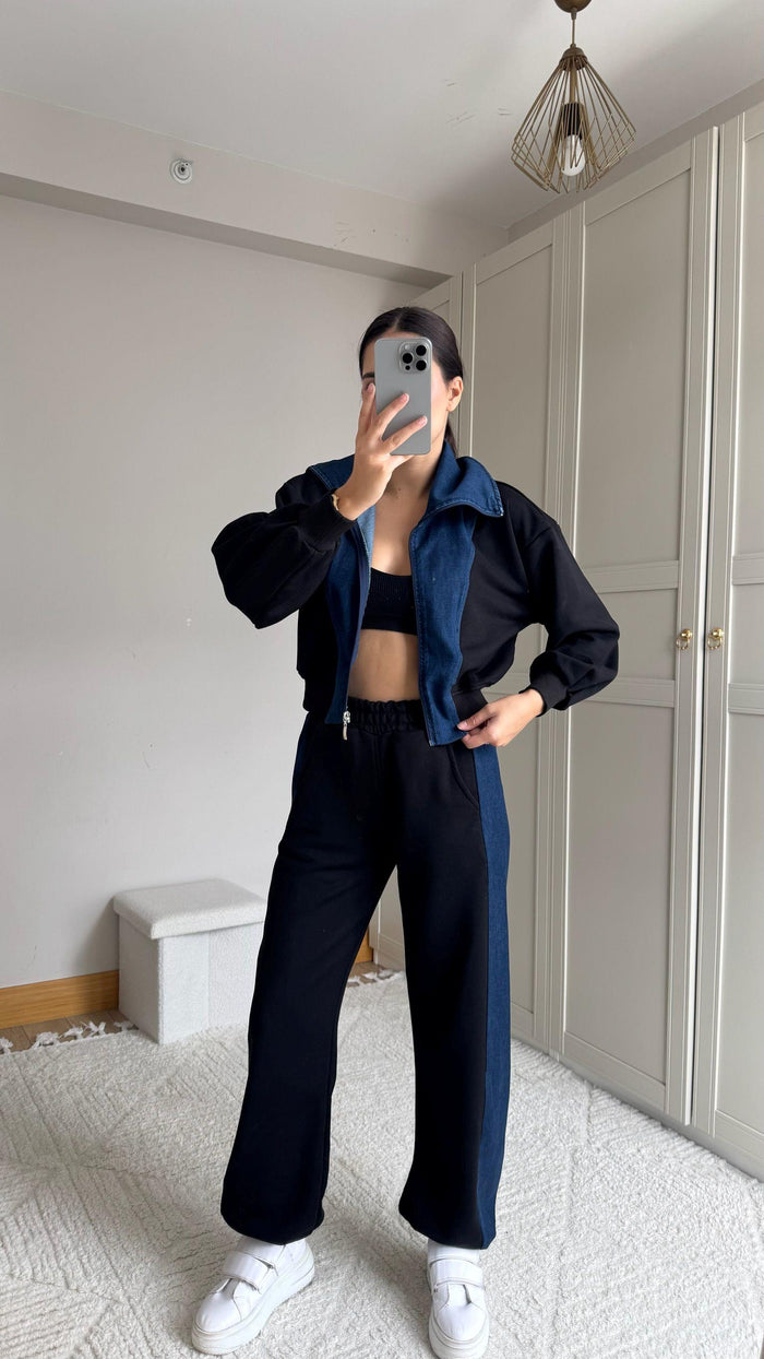 Violet Jean Detay Tasarım Takım 2640 SİYAH