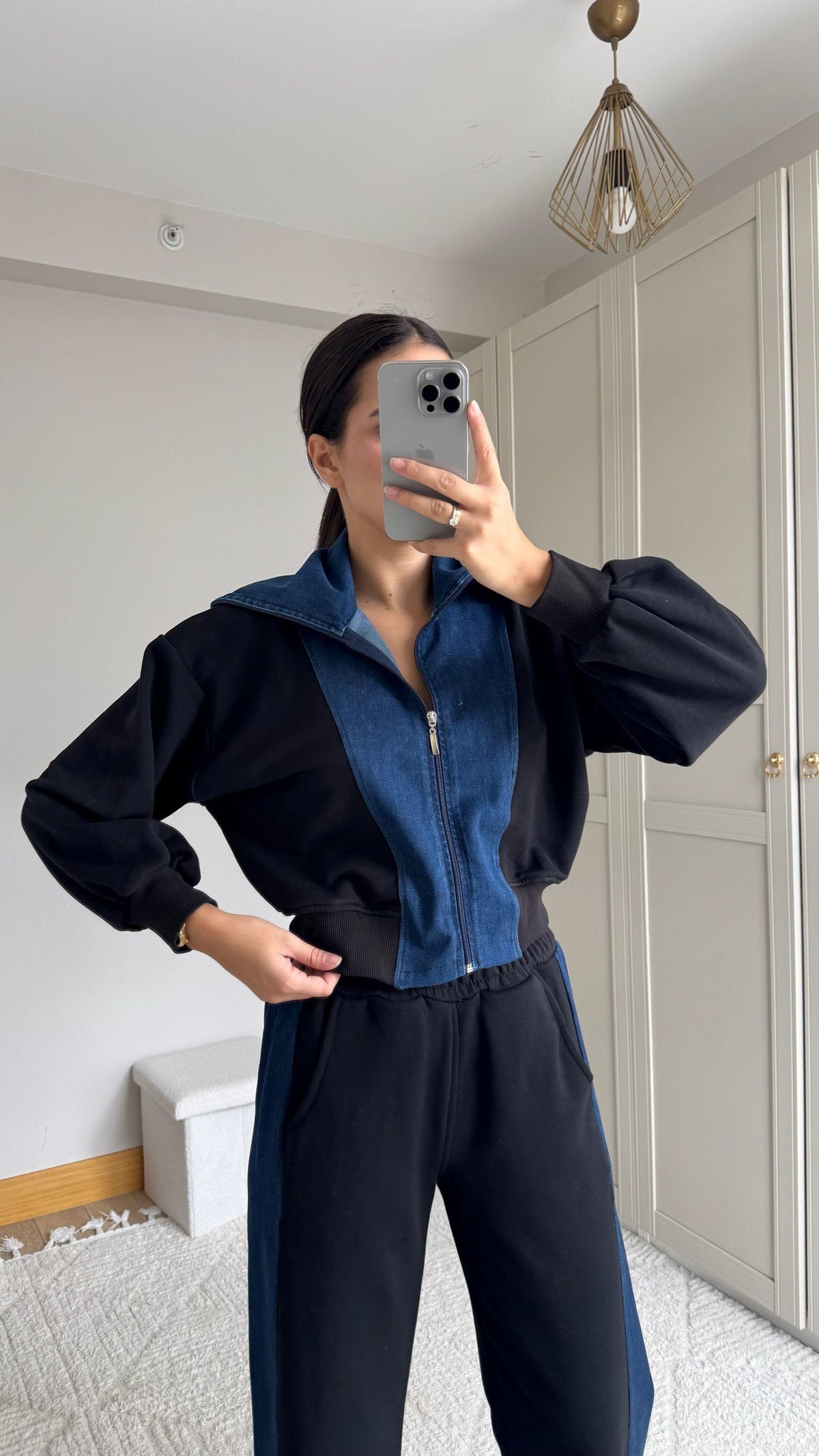 Violet Jean Detay Tasarım Takım 2640 SİYAH