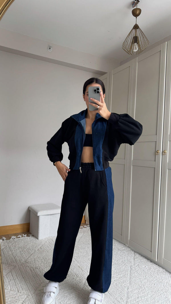 Violet Jean Detay Tasarım Takım 2640 SİYAH