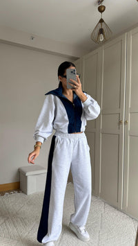 Violet Jean Detay Tasarım Takım 2640 AÇIK GRİ