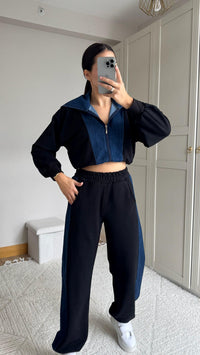 Violet Jean Detay Tasarım Takım 2640 SİYAH