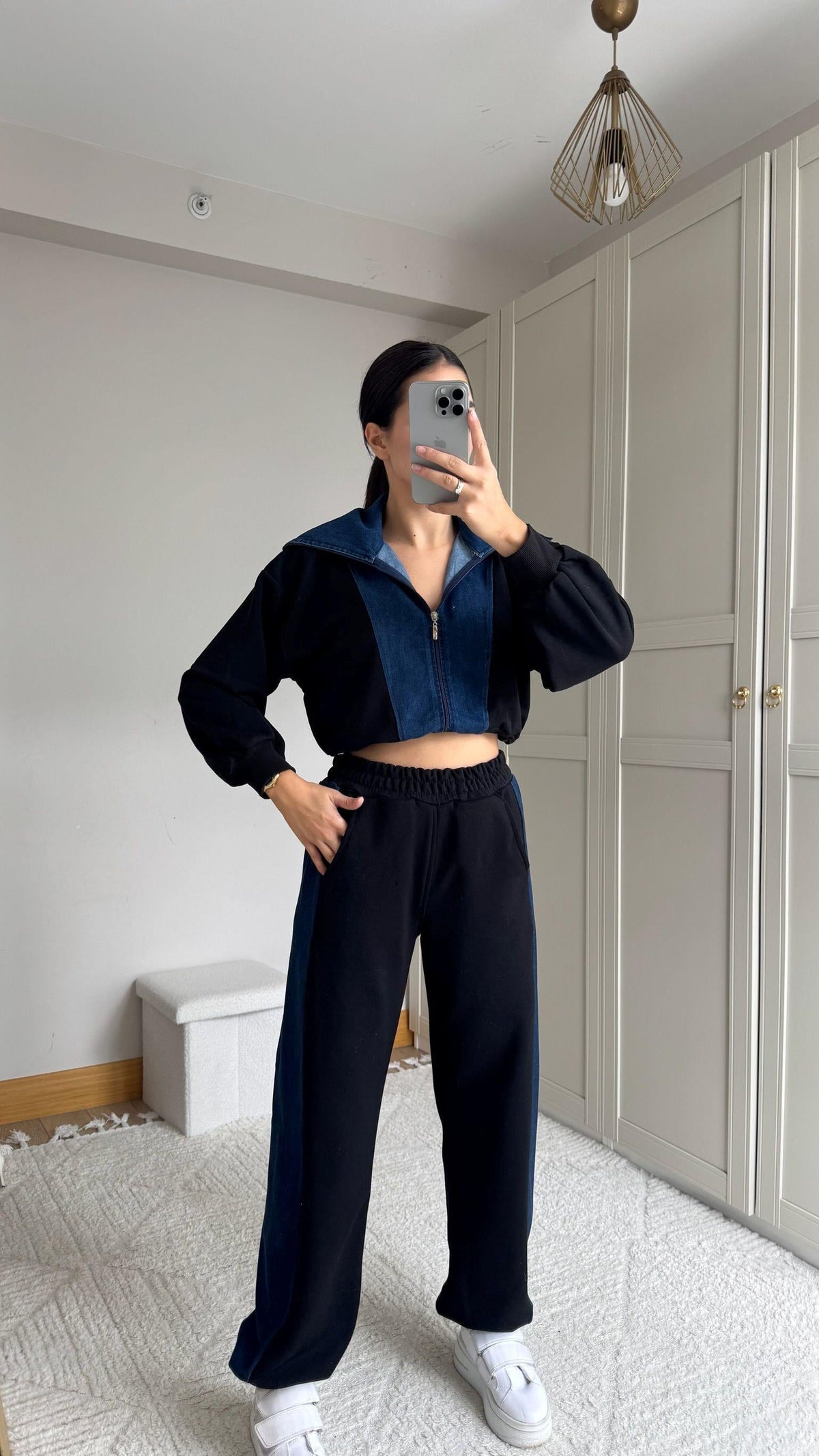 Violet Jean Detay Tasarım Takım 2640 SİYAH