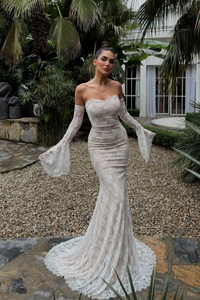 Violetta Güpür Balık Tasarım Abiye 84629 BEYAZ