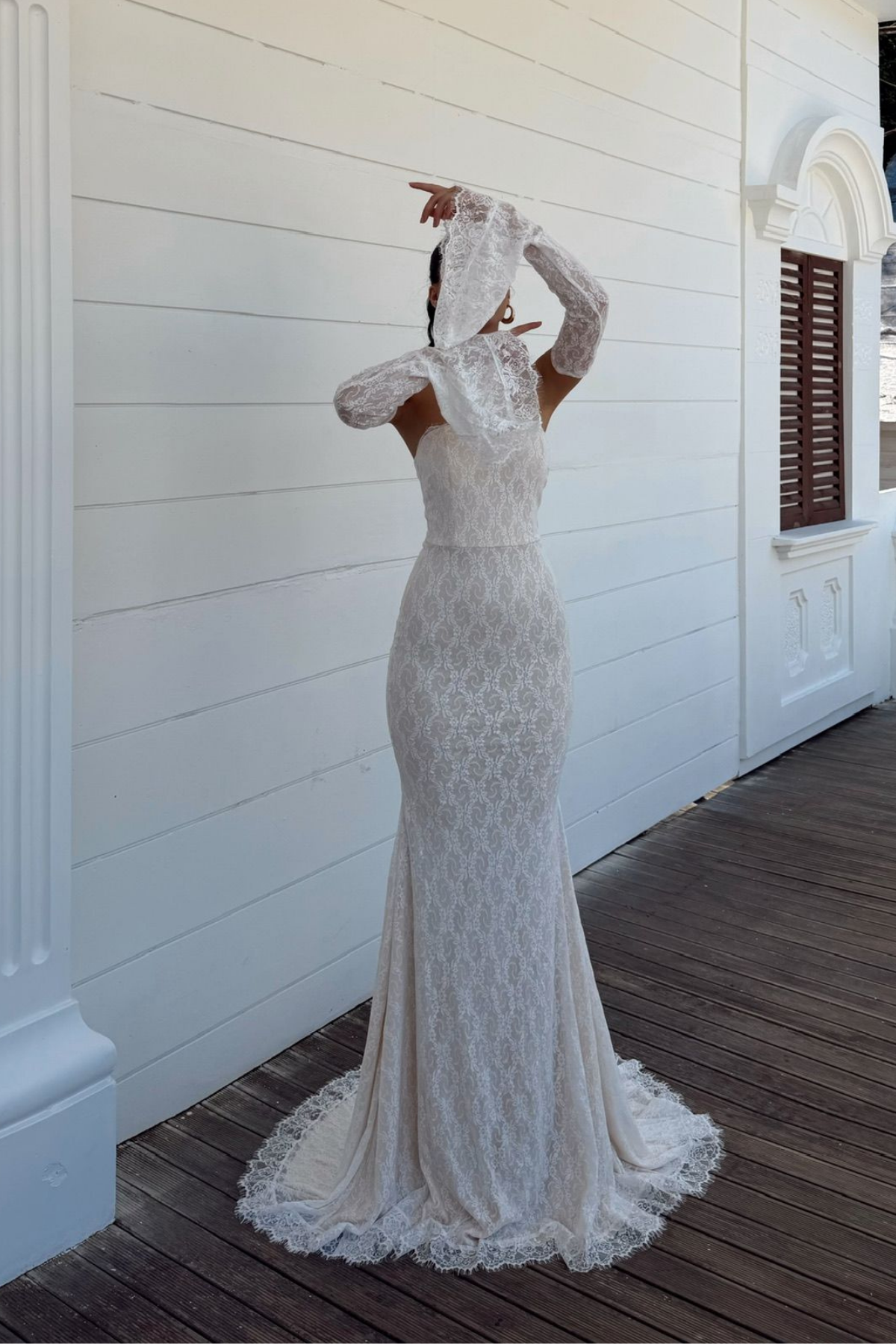 Violetta Güpür Balık Tasarım Abiye 84629 KREM