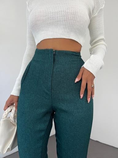 Zara Pantolon 23407 ZÜMRÜT