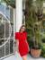 Joanne Karpuz Kol Mini Elbise 582540 Kırmızı
